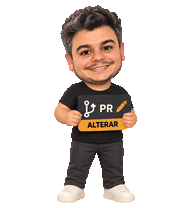 Mini Rafa amigável com cartão de PR alterar e lápis laranja